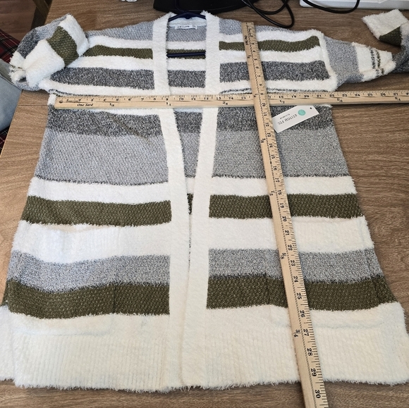 Pink Clover Womens Millicent Long Sleeve Cardigan Multicolor Stripped Medium New - Picture 9 of 11